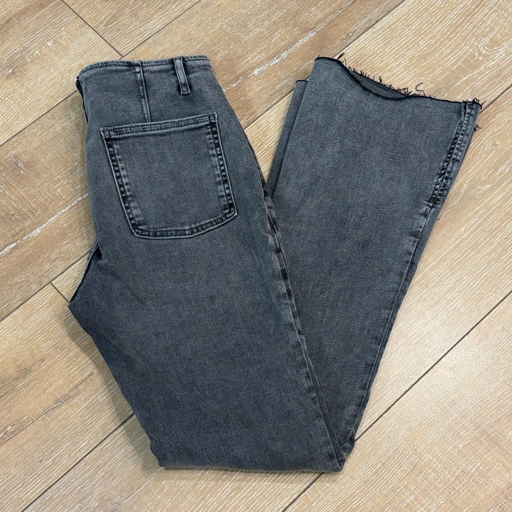 Free People We The Free Level Up Slit Flare raw hem high rise Jeans - Size 30